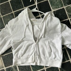 Brandy Melville cropped zip hoodie, one size